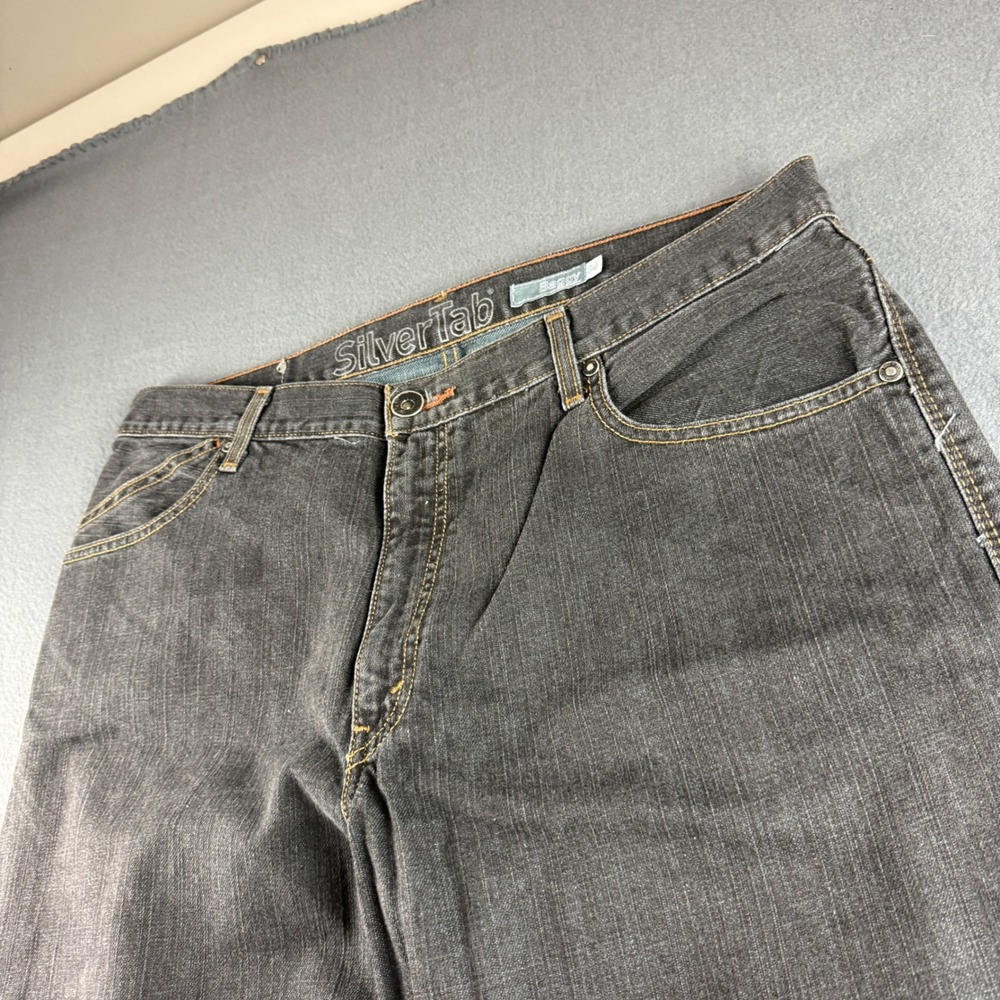 Levis Silvertab Jeans Men's 37x30* Blue Y2K Baggy Wide Leg Skater Grunge Hipster